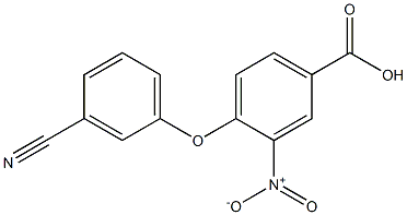 4-(3-cyanophenoxy)-3-nitrobenzoic acid Struktur