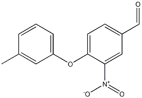 4-(3-methylphenoxy)-3-nitrobenzaldehyde Struktur