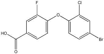 4-(4-bromo-2-chlorophenoxy)-3-fluorobenzoic acid Struktur