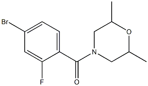 4-(4-bromo-2-fluorobenzoyl)-2,6-dimethylmorpholine Struktur