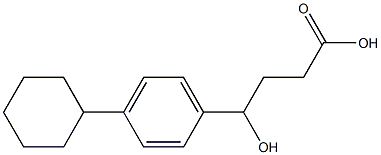 4-(4-cyclohexylphenyl)-4-hydroxybutanoic acid Struktur