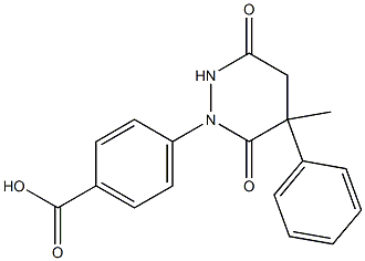 4-(5-methyl-3,6-dioxo-5-phenyltetrahydropyridazin-1(2H)-yl)benzoic acid Struktur