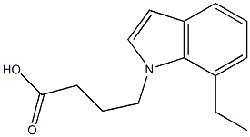 4-(7-ethyl-1H-indol-1-yl)butanoic acid Struktur