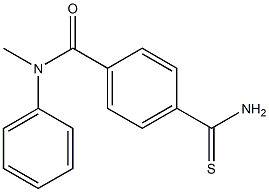 4-(aminocarbonothioyl)-N-methyl-N-phenylbenzamide Struktur