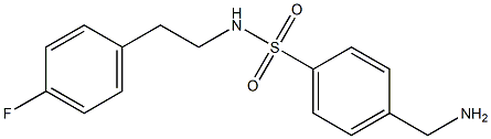 4-(aminomethyl)-N-[2-(4-fluorophenyl)ethyl]benzene-1-sulfonamide Struktur