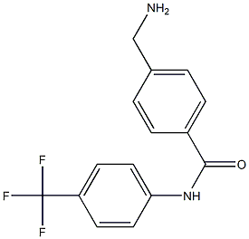 4-(aminomethyl)-N-[4-(trifluoromethyl)phenyl]benzamide Struktur