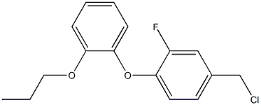 4-(chloromethyl)-2-fluoro-1-(2-propoxyphenoxy)benzene Struktur