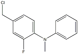 4-(chloromethyl)-2-fluoro-N-methyl-N-phenylaniline Struktur