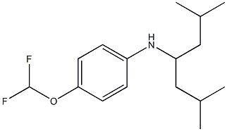 4-(difluoromethoxy)-N-(2,6-dimethylheptan-4-yl)aniline Struktur