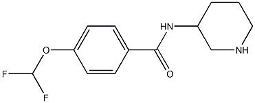 4-(difluoromethoxy)-N-(piperidin-3-yl)benzamide Struktur