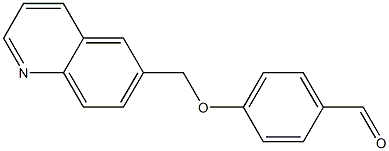 4-(quinolin-6-ylmethoxy)benzaldehyde Struktur