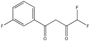 4,4-difluoro-1-(3-fluorophenyl)butane-1,3-dione Struktur