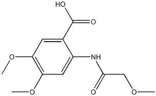 4,5-dimethoxy-2-[(methoxyacetyl)amino]benzoic acid Struktur