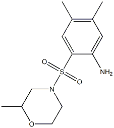 4,5-dimethyl-2-[(2-methylmorpholine-4-)sulfonyl]aniline Struktur