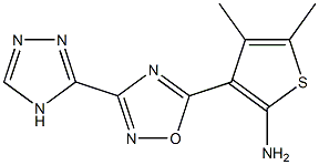 4,5-dimethyl-3-[3-(4H-1,2,4-triazol-3-yl)-1,2,4-oxadiazol-5-yl]thiophen-2-amine Struktur