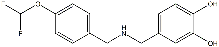 4-[({[4-(difluoromethoxy)phenyl]methyl}amino)methyl]benzene-1,2-diol Struktur