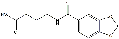 4-[(1,3-benzodioxol-5-ylcarbonyl)amino]butanoic acid Struktur