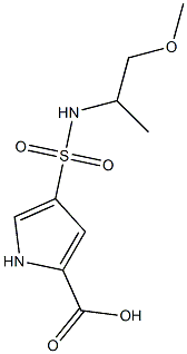 4-[(1-methoxypropan-2-yl)sulfamoyl]-1H-pyrrole-2-carboxylic acid Struktur