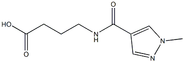 4-[(1-methyl-1H-pyrazol-4-yl)formamido]butanoic acid Struktur