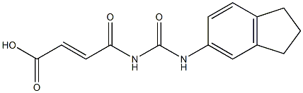 4-[(2,3-dihydro-1H-inden-5-ylcarbamoyl)amino]-4-oxobut-2-enoic acid Struktur