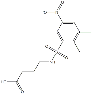 4-[(2,3-dimethyl-5-nitrobenzene)sulfonamido]butanoic acid Struktur