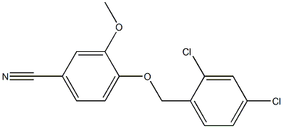 4-[(2,4-dichlorophenyl)methoxy]-3-methoxybenzonitrile Struktur