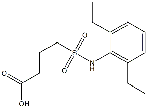 4-[(2,6-diethylphenyl)sulfamoyl]butanoic acid Struktur