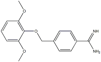 4-[(2,6-dimethoxyphenoxy)methyl]benzenecarboximidamide Struktur