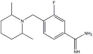 4-[(2,6-dimethylpiperidin-1-yl)methyl]-3-fluorobenzenecarboximidamide Struktur