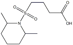 4-[(2,6-dimethylpiperidine-1-)sulfonyl]butanoic acid Struktur