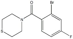 4-[(2-bromo-4-fluorophenyl)carbonyl]thiomorpholine Struktur