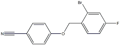 4-[(2-bromo-4-fluorophenyl)methoxy]benzonitrile Struktur