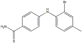 4-[(2-bromo-4-methylphenyl)amino]benzene-1-carbothioamide Struktur