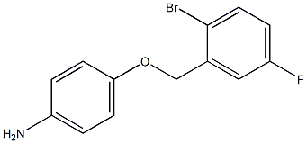 4-[(2-bromo-5-fluorophenyl)methoxy]aniline Struktur