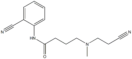 4-[(2-cyanoethyl)(methyl)amino]-N-(2-cyanophenyl)butanamide Struktur