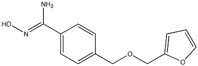 4-[(2-furylmethoxy)methyl]-N'-hydroxybenzenecarboximidamide Struktur