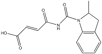 4-[(2-methyl-2,3-dihydro-1H-indol-1-yl)carbonylamino]-4-oxobut-2-enoic acid Struktur