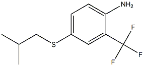 4-[(2-methylpropyl)sulfanyl]-2-(trifluoromethyl)aniline Struktur