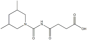 4-[(3,5-dimethylpiperidin-1-yl)carbonylamino]-4-oxobutanoic acid Struktur