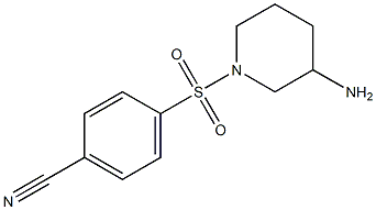 4-[(3-aminopiperidine-1-)sulfonyl]benzonitrile Struktur