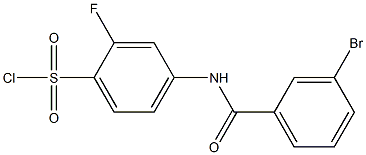 4-[(3-bromobenzene)amido]-2-fluorobenzene-1-sulfonyl chloride Struktur