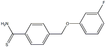 4-[(3-fluorophenoxy)methyl]benzenecarbothioamide Struktur