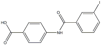 4-[(3-iodobenzene)amido]benzoic acid Struktur