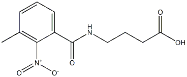 4-[(3-methyl-2-nitrophenyl)formamido]butanoic acid Struktur