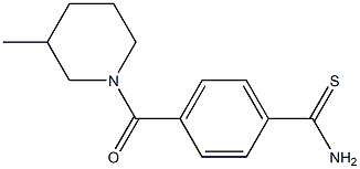 4-[(3-methylpiperidin-1-yl)carbonyl]benzenecarbothioamide Struktur