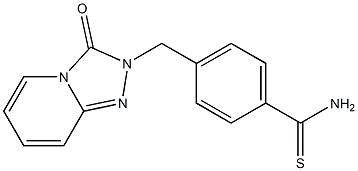 4-[(3-oxo[1,2,4]triazolo[4,3-a]pyridin-2(3H)-yl)methyl]benzenecarbothioamide Struktur