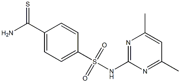 4-[(4,6-dimethylpyrimidin-2-yl)sulfamoyl]benzene-1-carbothioamide Struktur