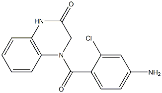 4-[(4-amino-2-chlorophenyl)carbonyl]-1,2,3,4-tetrahydroquinoxalin-2-one Struktur