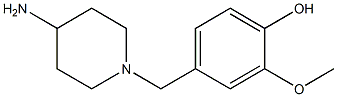 4-[(4-aminopiperidin-1-yl)methyl]-2-methoxyphenol Struktur