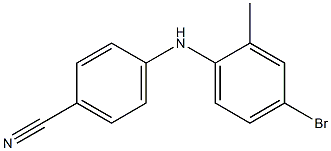 4-[(4-bromo-2-methylphenyl)amino]benzonitrile Struktur